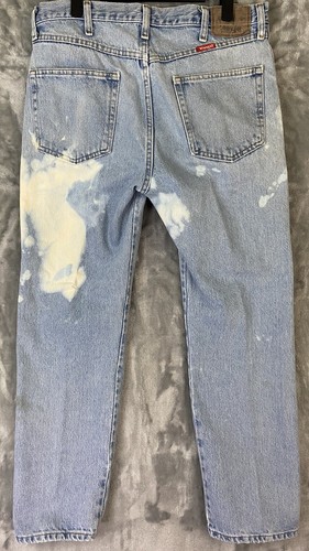 Wrangler Men's Jeans Regular Fit Denim Heavy Wash 34 x 30 Distressed Bleached B - Picture 5 of 8