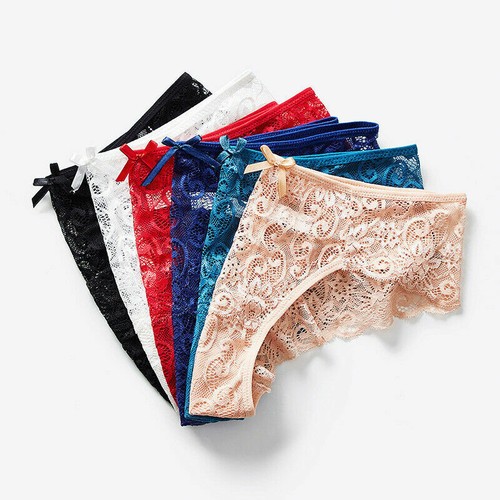 Lot 6 Pack Women’s Floral Lace Panties Sexy Low Waist Briefs Underwear Lingerie - Picture 14 of 21