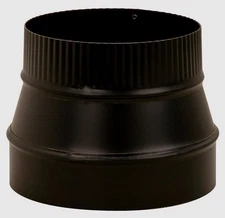 IMPERIAL BM0079 8" Dia. to 6" Dia. STOVE PIPE REDUCER Black 24 Gauge Steel