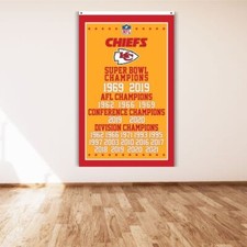 Kansas City Chiefs 3x5 ft Banner KC Super Bowl Champions Flag