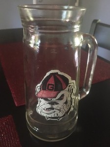 georgia bulldogs beer mug