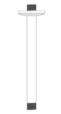 Delta U4999-SS 10" Ceiling Shower Arm and Shower Arm Flange, Stainless