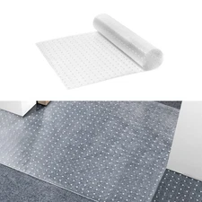 Clear Vinyl Plastic Carpet Protector Floor Mat w/ Rug Grips 24" x 4ft-25ft