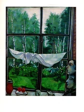 1972 Vintage MARC CHAGALL "WINDOW IN THE COUNTRY" LOVELY COLOR offset Lithograph