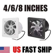 4/6/8/12" Exhaust Fan Ventilation Extractor Fan 110V Wall-Mounted Square Blower