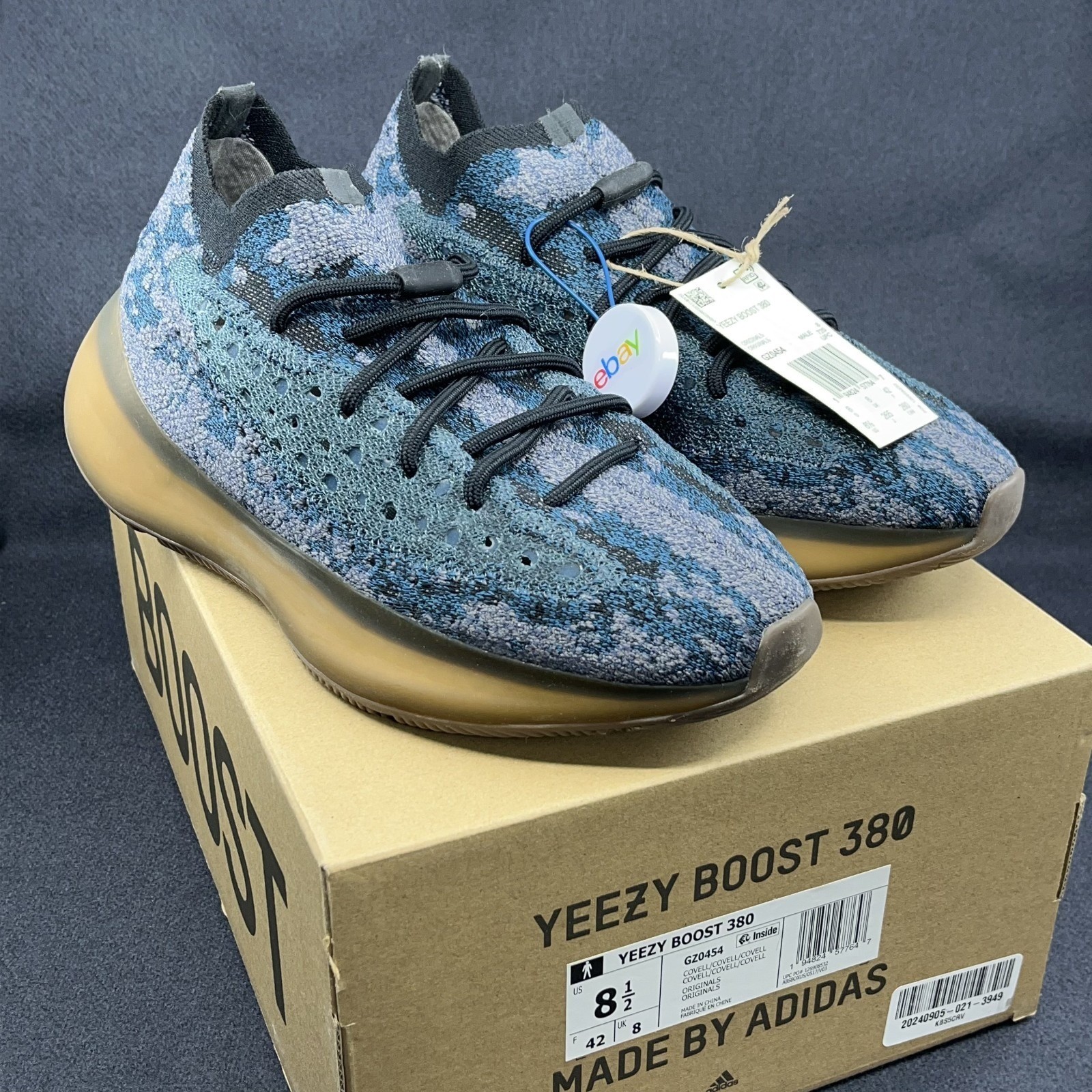 Adidas Yeezy Boost 380 Sneakers Covellite Men 8.5 GZ0454