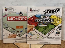 Monopoly & Sorry Traveling Colorforms Mini Tabletop Board Games by Hasbro Fun