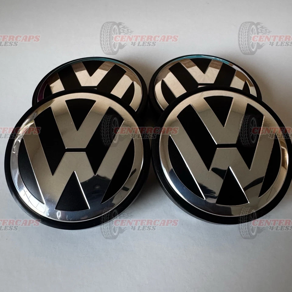 Tapacubos central rueda 4 VW Volkswagen 56 mm 2,2" 1J0-601-171 Foto 3 de 4