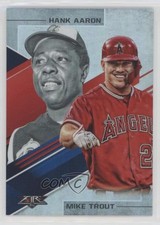 2019 Topps Fire Lasting Legacies Mike Trout Hank Aaron #LL-12 HOF 1g2w