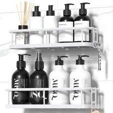 Shower Caddy Adhesive, No Drill Bathroom Shower Organizers, with Removable Ho...