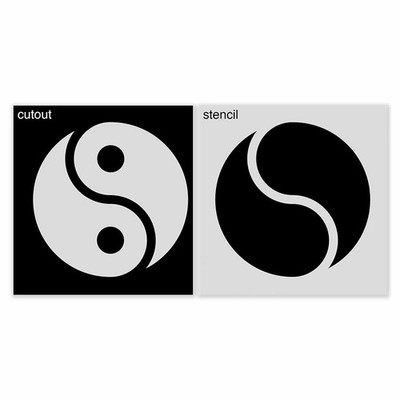 Yin Yang Stencil - Zen Balance Yoga Wall Art 10 Mil Mylar Reusable Template