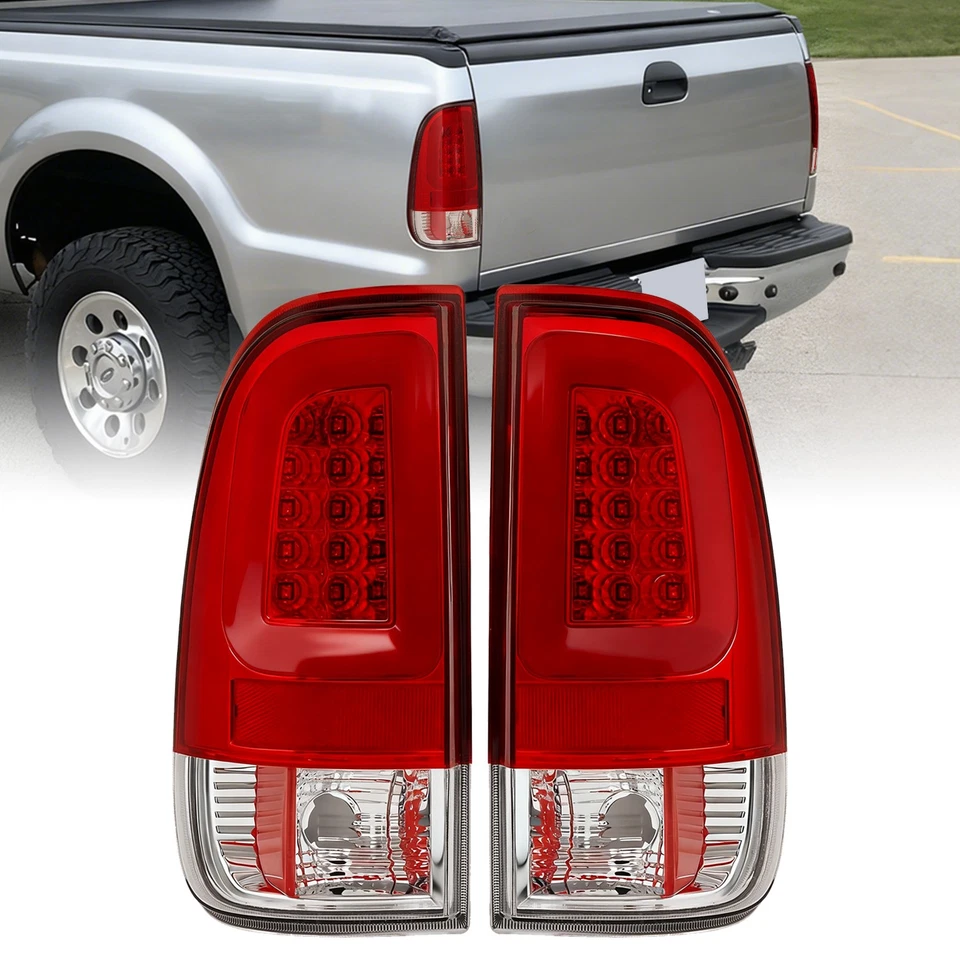 Red For Ford F150 F250 F350 Super Duty 1997-07 LED Tail Lights Lamp #F85Z13404CA Foto 4 de 4