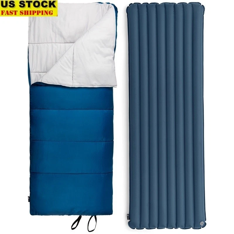 Cool Weather Sleeping Bag 35F Quick Roll Machine Washable Polyester Stuff Sack