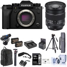 Fujifilm X-T5 Mirrorless Camera, Black with XF 16-80mm f/4.0 R OIS WR Lens, 128G