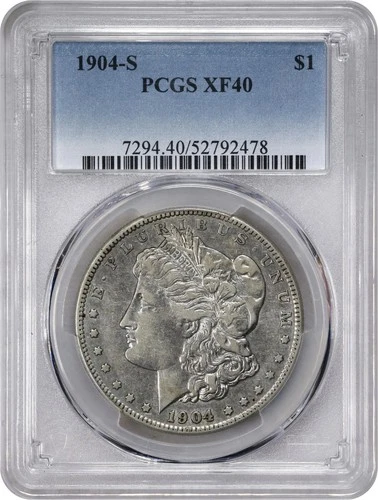1904 S Morgan Silver Dollar $1 PCGS XF40 ALL ORIGINAL BEAUTY - FREE SHIPPING