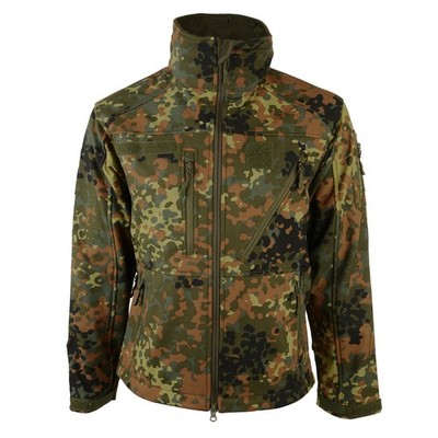 Mil-Tec SCU 14 Soft Shell Jacket - Flecktarn - Various Zipped Pockets