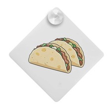 "Zwei Tacos" Saugnapf Auto Fenster Schild (CG00037134)