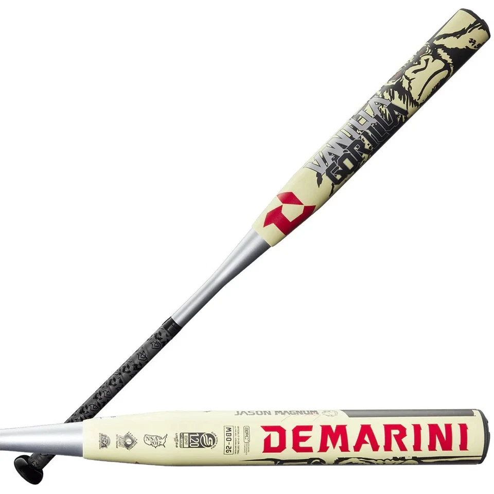Bate de softbol lanzamiento lento DeMarini Jason Magnum V2 Vanilla Gorilla USSSA 2026: WBD2 Foto 2 de 4