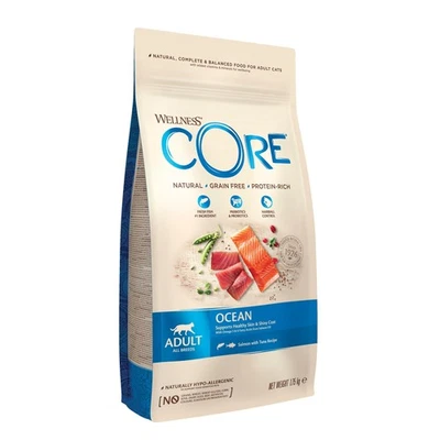 Wellness CORE - Grain Free Dry Adult Cat Food with Ocean Salmon & Tuna - 1.75kg