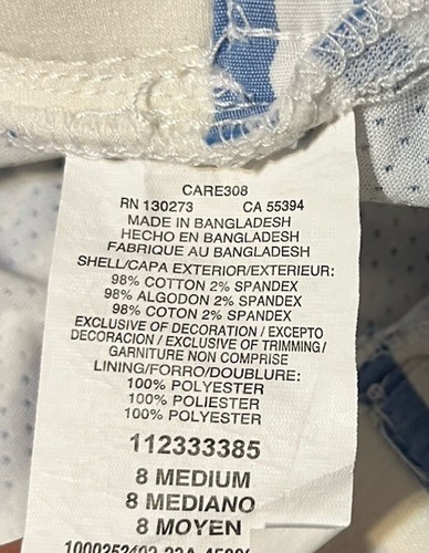 Lee Damen Skort 8 M blau weiß gestreift mittelhoher Bund Sportbekleidung - Bild 12 von 12
