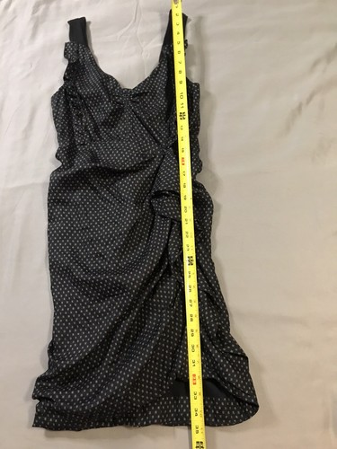 Isabel Marant Etoile Kleid Damen Größe 36 Blau Gold Leinen Rüschen Ärmellos Reißverschluss - Bild 4 von 12