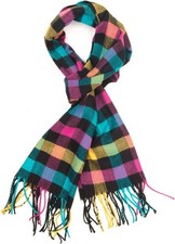 Unisex Plaid Scarf Soft Cashmere Feel Winter Scarf Shawl Holiday Gift