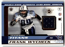 2001 Pacific Vanguard Wesley Walls / Frank Wycheck MEM Double Sided Jerseys #13