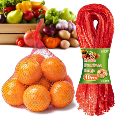 90PCS Mesh Produce Bags - 24Inch Mesh Vegetable Bags Onion Storage Net Produce S