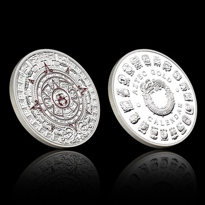 Azteken Gold Kalender Gedenkmünze Challenge antikes mesoamerikanisches Artefakt