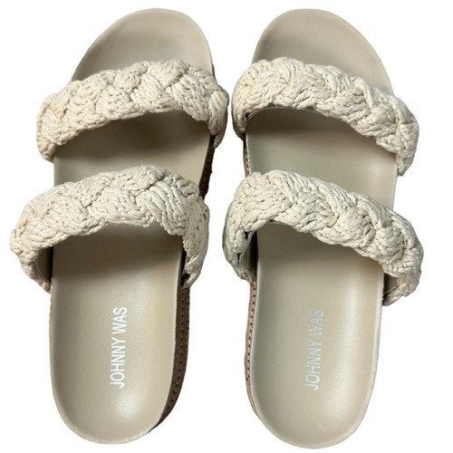 Johnny Was geflochtene Seil-Sandalen creme Größe 10 neu im Karton NEU Bohemian Plateau Küste - Bild 9 von 16