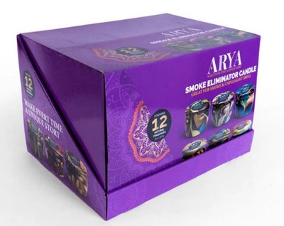 ARYA ODOR ELIMINATOR SCENTED CANDLE- 8OZ- 1CT- Assorted Scent