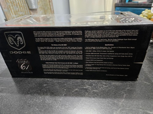 1/18 HWY 61 DODGE CHALLENGER CONCEPT SUPER STOCK COLOR ME GONE HARD FIND MOPAR - Picture 5 of 6