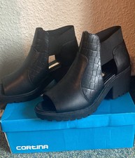 Atmosphere Damen Peep Toe Stiefeletten 38 Sch...