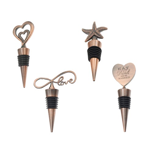 2 Pcs Tappi Per Vino Tappo Bottiglia Di Metallo Rubinetto Del Lega - Foto 12 di 12