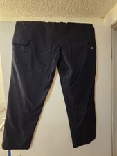 Cintas Comfort Flex Work Pants size 40 Navy Blue Oil Stains