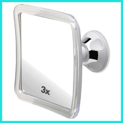3X Magnifying Shower Mirror for Fogless Shaving with Suction Cup, Shatterproo...