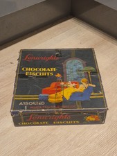 Vintage Large Wrights Chocolate Biscuit Tin Rare Collectable Advertising Pre war