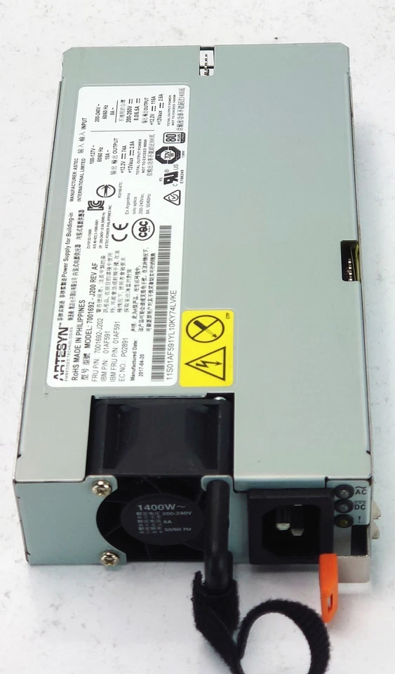 IBM Artesyn 01AF591 1400W PSU Netzteil Server Power Supply 7001692-J202 Power9 8 - Bild 2 von 4
