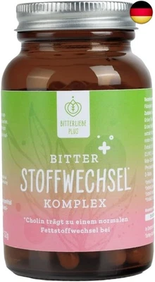 BitterLiebe® Bitter Stoffwechsel Komplex - 90 hochdosierte Kapseln mit Cholin,
