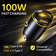 Fast Car Charger 2 USB Port For Iphone Samsung Cigarette Lighter Socket Adapter