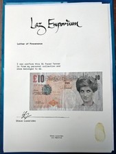 Banksy Di Faced tenner COA Steve Lazarides Embossed Stationery 