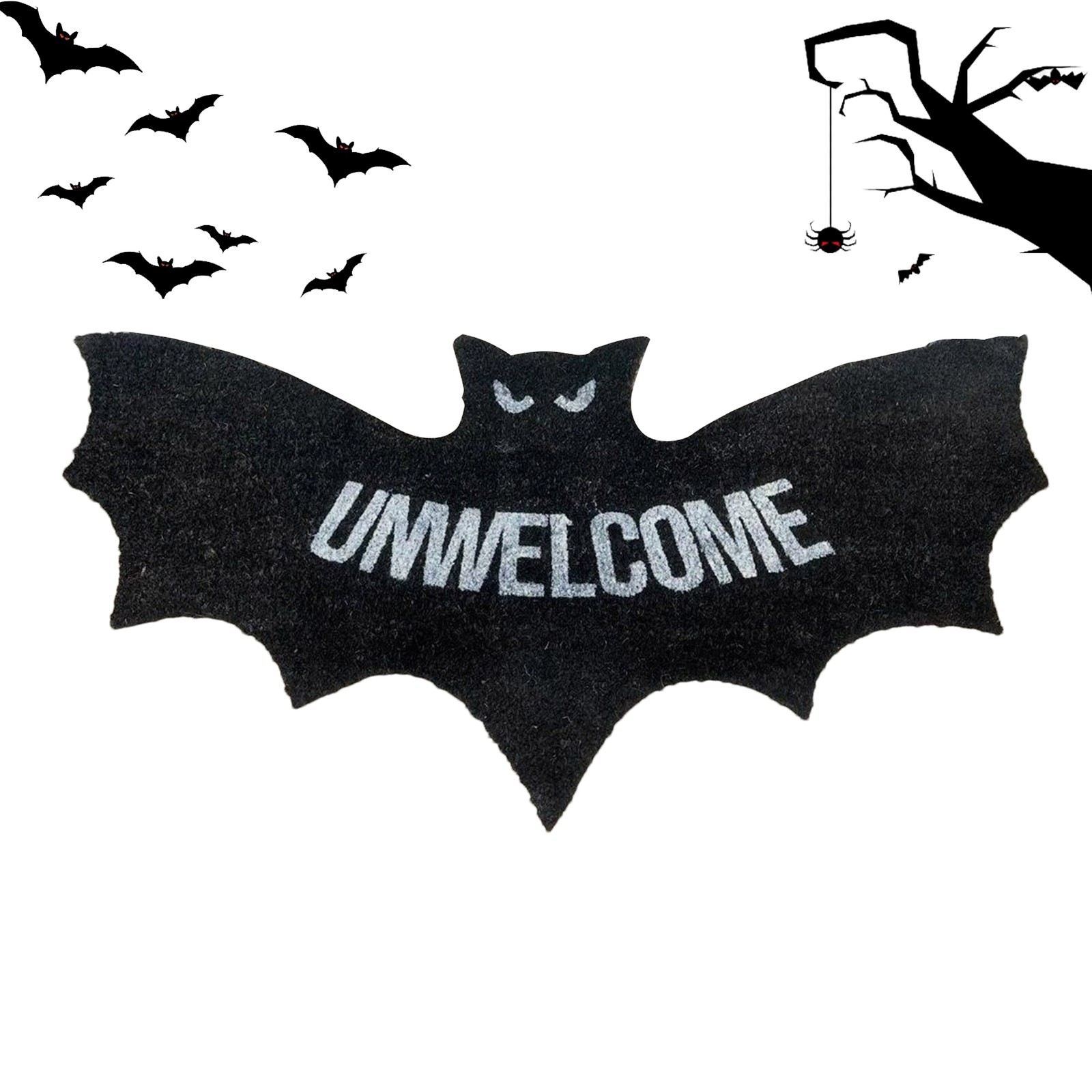 Bat Shaped Rug 80x40cm Unwelcome Gothic Room Carpet Halloween Festival