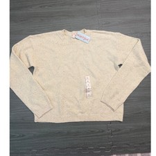 Cat Jack Girls XL 14/16 Cream Confetti Shimmer Knit Pullover Sweater NWT
