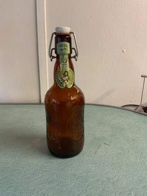 Vintage 78 Grolsch Beer Bottle-Original Paper Label-Porcelain Swing EXCELLENT