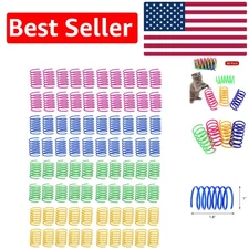Vibrant 80 Pack Cat Spring Toys - Fun & Non-Toxic Exercise for Active Kittens