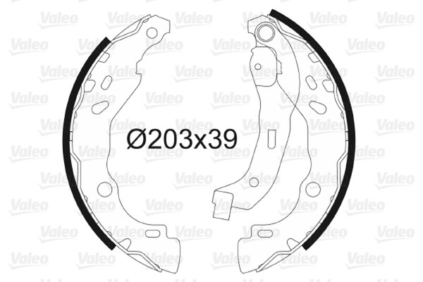 Bremsbackensatz Valeo 562810 FüR Renault Clio 2 Thalia 1 4 Logan Symbol 3 SB0-image