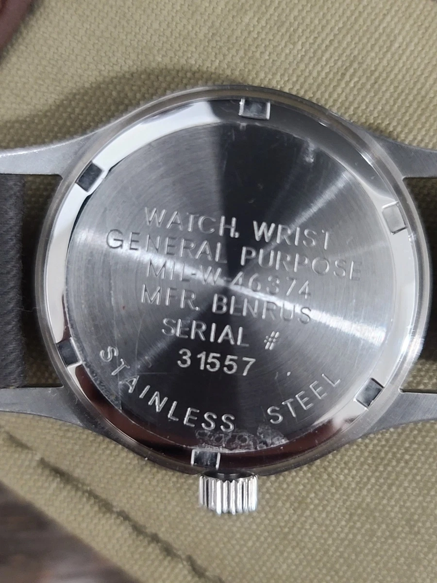 Vintage 33.5mm Benrus MIL-W-46374 50th Anniversary D-Day