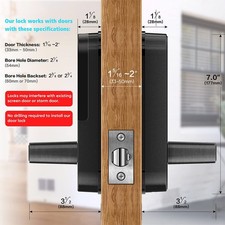 Keyless Fingerprint Door Lock Smart Digital Electronic Lock Keypad Password Lock — image 9
