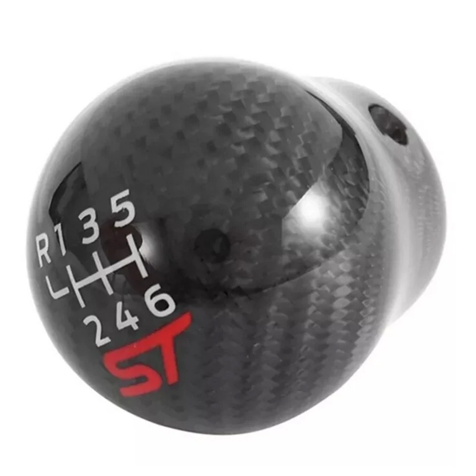 CARBON FIBER SHIFT GEAR KNOB for FORD FOCUS MK3 MK4 FIESTA MK7 MK8 RS ST Sport - Image 3 of 4