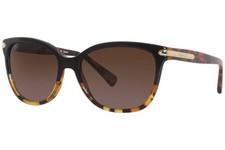 Coach HC8132 5438T5 Sunglasses Black-Tortoise Gradient/Brown Polarized Grad 57mm